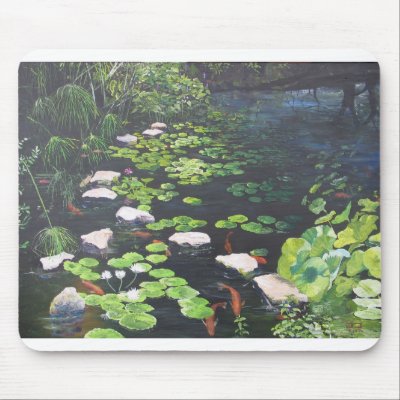 Zilker's Isamu Tanguchil Oriental Garden. Mousepad by sledoux