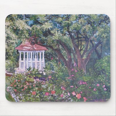 Zilker's Mabel Davis Rose Garden Mousepad by sledoux