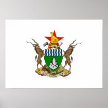 Zimbabwe Coat of Arms Poster