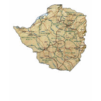 Zimbabwe Flag and Map T-Shirt by FlagAndMap Zimbabwe Flag and Map T-Shirt
