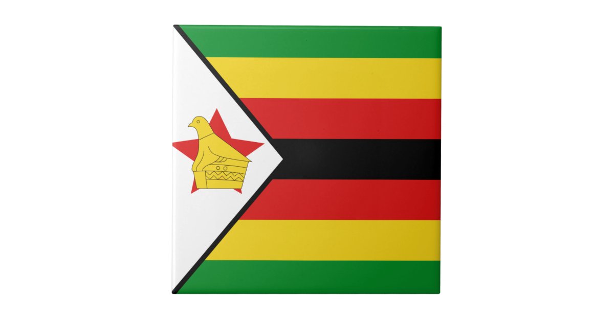 Zimbabwe Flag Ceramic Tile Zazzle