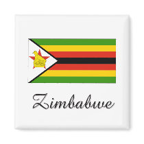 Zimbabwe Flag Refrigerator Magnet