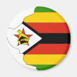 Zimbabwe flag map fridge magnets