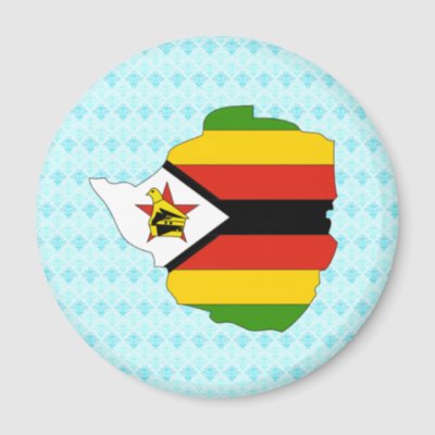 Zimbabwe Flag Map full size Magnet by representmycountry