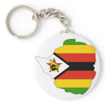 Zimbabwe flag map key chain