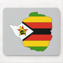 Zimbabwe flag map mousepads