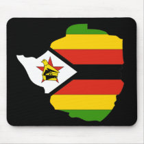 Zimbabwe flag map mousepads