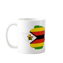 Zimbabwe flag map mugs