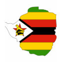 Zimbabwe flag map t-shirts