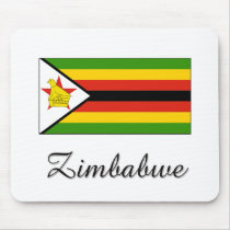 Zimbabwe Flag mousepads