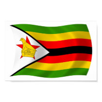 Zimbabwe Flag Poster Print