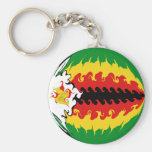 Zimbabwe Gnarly Flag Keychain