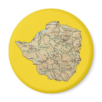 Zimbabwe Map Magnet