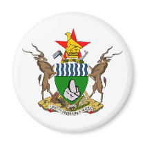 Zimbabwe Official Coat Of Arms Heraldry Symbol Magnet