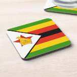 Zimbabwean Flag cork coasters