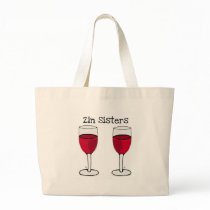 ZIN SISTERS TWIN WINE GLASS PRINT by jill Bags