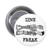 Zine Freak Pin