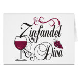 Zinfandel Wine Diva Greeting Cards