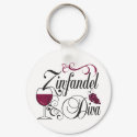 Zinfandel Wine Diva keychains