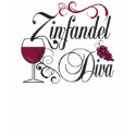 Zinfandel Wine Diva t-shirts