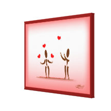 Zinglees~Juggling Love Canvas Print