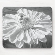 Zinnia and Bee Mousepad mousepads