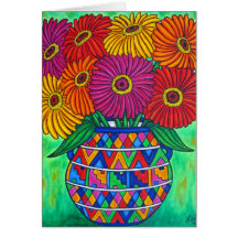 Zinnia Fiesta Greeting / Note Card
