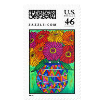 Zinnia Fiesta Stamp