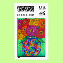 Zinnia Fiesta Stamp