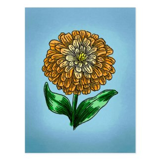 Zinnia Painting Postcard