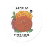 Zinnia, Pike's Seeds stickers