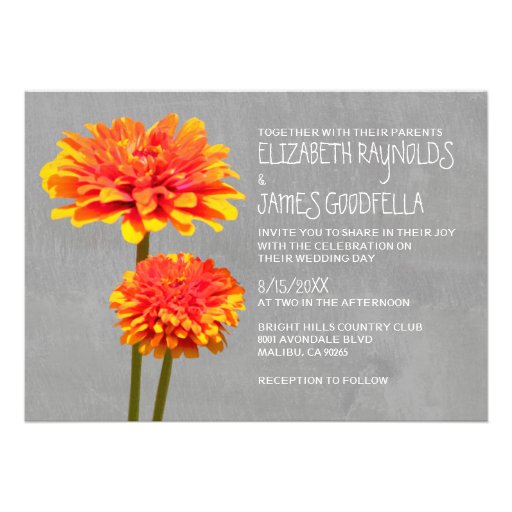 Zinnia Wedding Invitations