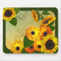 Zinnias and Sunflowers mouse pad mousepads by RanchLady Zinnias and Sunflowers mouse pad mousepads
