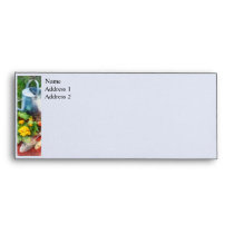 Zinnias and Watering Can envelopes