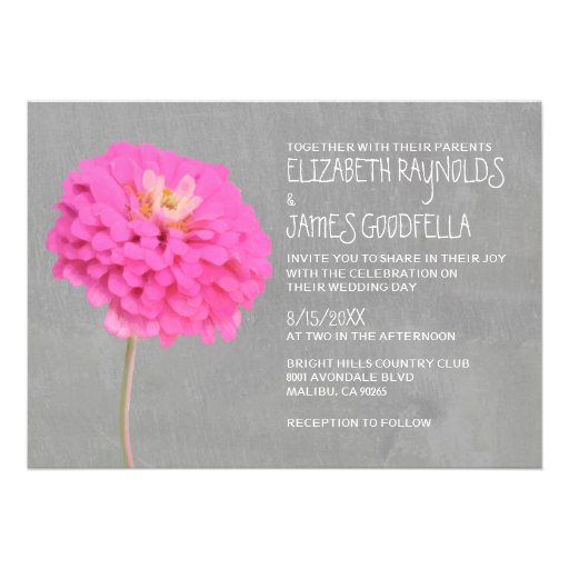 Zinnias Wedding Invitations