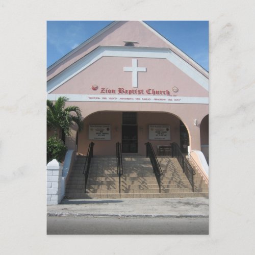Zion Baptist church postcard
