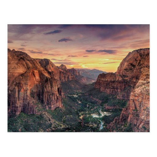 Zion Canyon National Park Postcard Zazzle