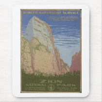 Zion National Park 1938 Springdale Utah Mouse Pads