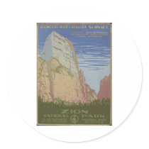 Zion National Park 1938 Springdale Utah Stickers