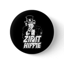 Zip It Hippie buttons