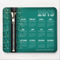Zip It Up Alligator 2013 Calendar mousepads