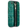 Zip It Up Alligator hard plastic (turquoise) Tough Iphone 3 Cover
