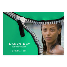 Zip It Up Business Card template (actor head shot)