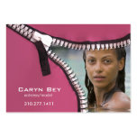 Zip It Up Business Card template (actor head shot)