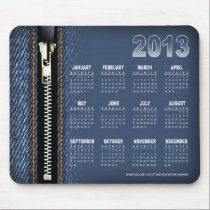 Zip It Up Denim 2013 Calendar mousepads