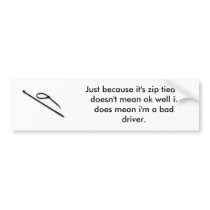 zip ties bumper stickers