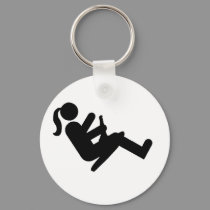 ZipflChick (Black) Keychain