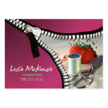 "Zipper" - Sewing, Dressmaker, Seamstress, Tailor Business Cards