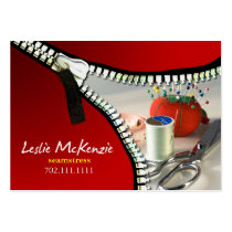 "Zipper" - Sewing, Dressmaker, Seamstress, Tailor business cards