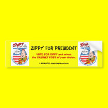 Zippy for President! bumper stickers